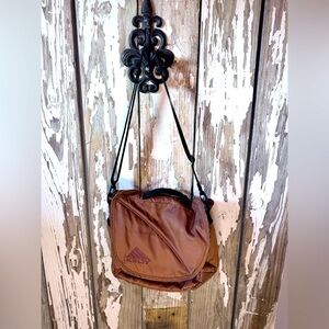 KELTY Dark Brown/ Tan Bag Top handle/ crossbody